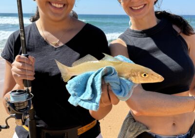family outing catching whiting off the surf beach. Ask for beach fisjng tours.